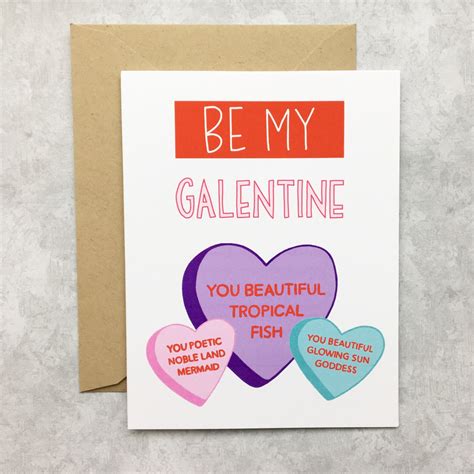 Galentine's Day Card Be My Galentine You Beautiful | Etsy