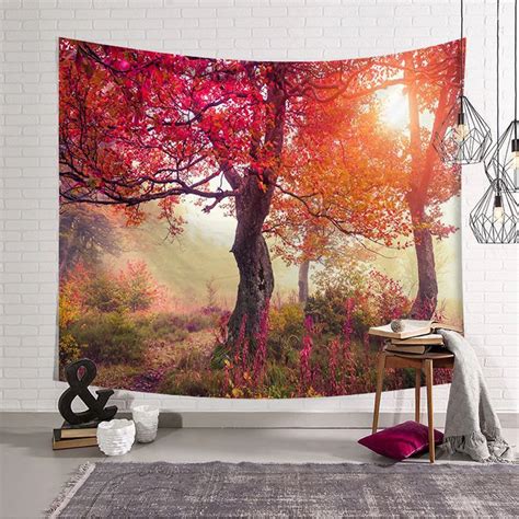 DHD Plants Wall Hanging Tapestry Rectangle Tree Printed Tapestry Wall ...