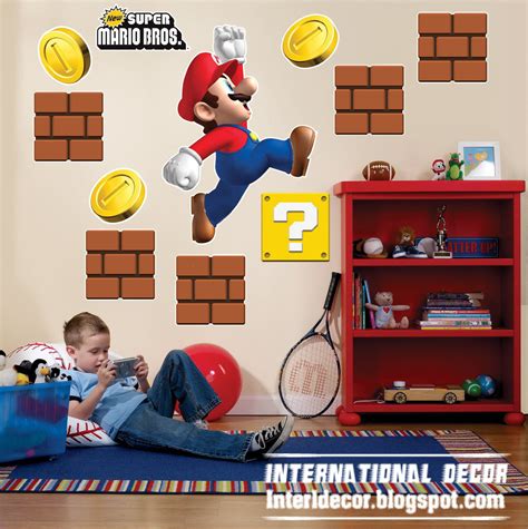 Super Mario wall stickers, Mario kids room designs | Beautiful Interior ...