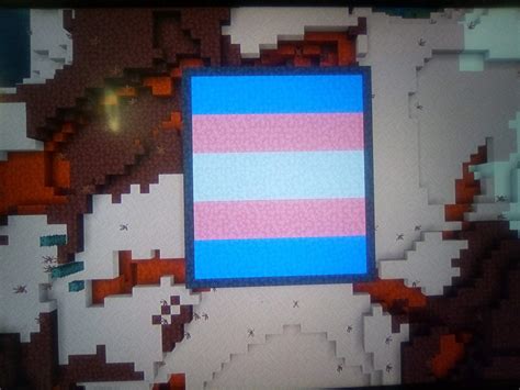 Trans flag in minecraft | LGBT+ Amino