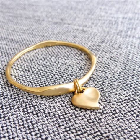 Set of Gold Bangle Bracelet Charm Bangle Bracelet Love Charm - Etsy