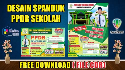 DESAIN SPANDUK / BANNER PPDB 2023-2024 CDR - YouTube