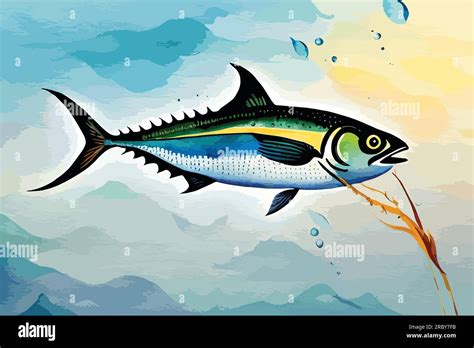 Tuna fish watercolor art Stock Vector Image & Art - Alamy