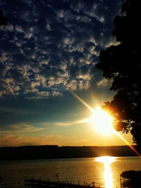 Sunset on Lamoka Lake, Tyrone New York. #fingerlakes #lamoka #lamokalake #upstatenewyork #sunset ...