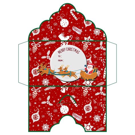 Christmas Card Money Holder Template - Bing | Gift card envelope ...