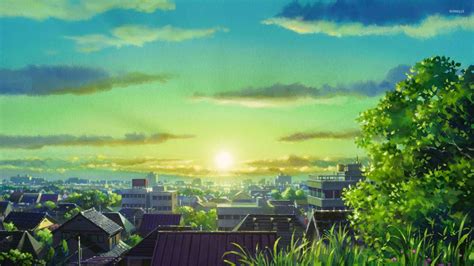 Rooftop Sunset Anime Wallpapers - Wallpaper Cave