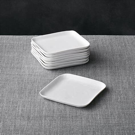 Mercer Square Appetizer Plates, Set of Eight + Reviews | Crate & Barrel ...