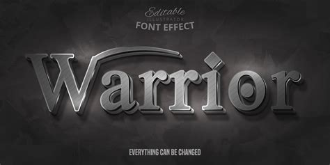 Warrior text, 3d editable font effect 952490 Vector Art at Vecteezy