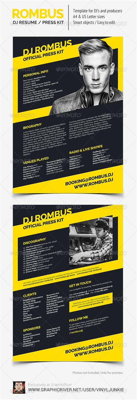 Music Epk Template | PDF Template