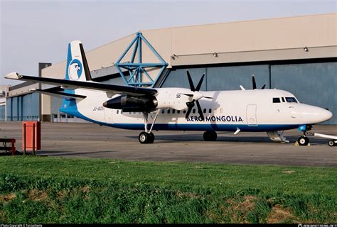 JU-8251 Aero Mongolia Fokker F50 (F27 Mark 050) Photo by Ton Jochems ...