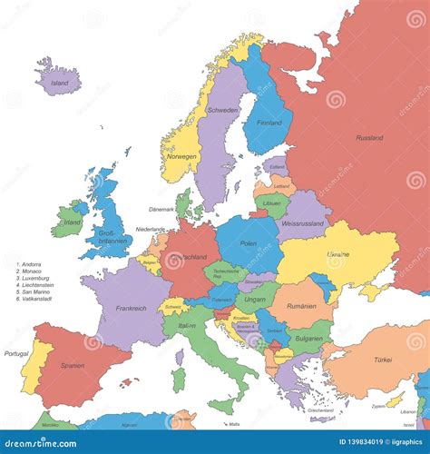 Europe - Political Map Of Europe Royalty-Free Stock Photography | CartoonDealer.com #139834019