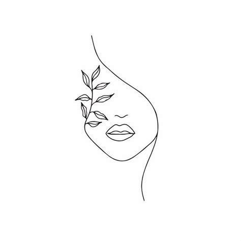 Abstract minimal faces. Continuous line drawing. in 2020 | Face line ...