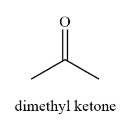 Draw the structure of dimethyl ketone. | Homework.Study.com