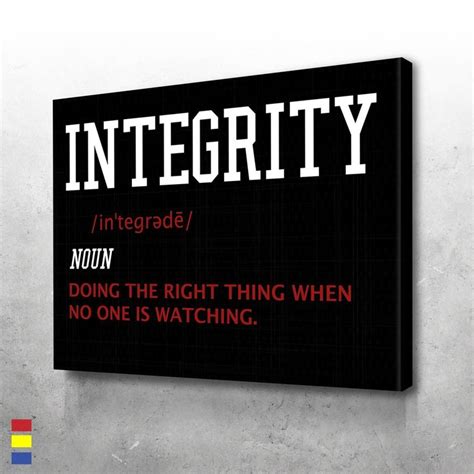 INTEGRITY | Poster wall art, Canvas poster, Ink in water