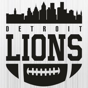 Detroit Lions Tower Black SVG | Detroit Lions NFL Logo PNG