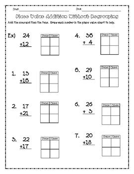 Adding with Place Value Charts by First Grade Fun-atic | TPT