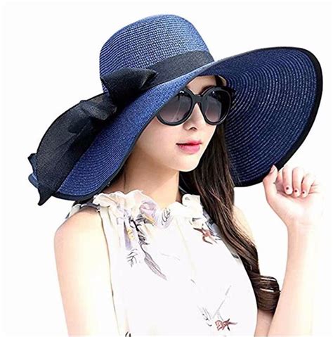 Home Cal Women Big Brim Sun Hat Beach seaside sun protection Ladies ...