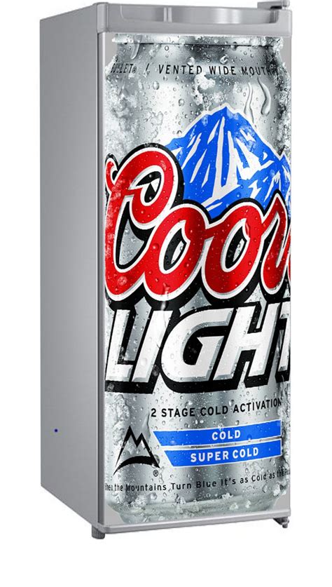 Fridge Vinyl Sticker ***Coors Light*** / Self-Adhesive Vinyl ...