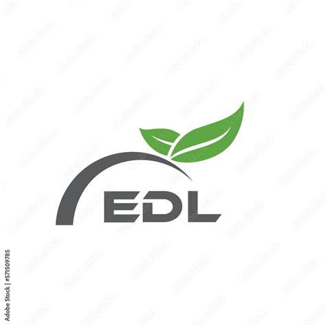 EDL letter nature logo design on white background. EDL creative ...