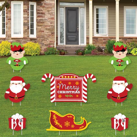 Jolly Santa Claus - Merry Christmas Yard Sign & Outdoor Lawn Decorations - Christmas Yard Signs ...