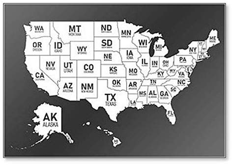 Usa Map With State Names And Abbreviations