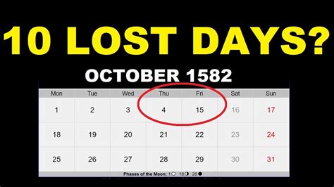 When have we LOST 10 Days? How does the Gregorian calendar work? | On This Day - 4th October ...