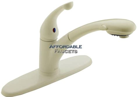 Delta Signature Pull-Outs 470-BS Biscuit Kitchen Faucet | AffordableFaucets