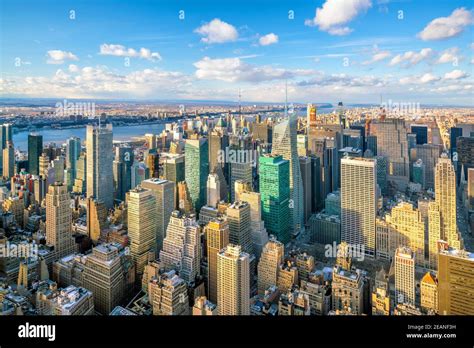 Aerial view of Manhattan skyline, New York City Stock Photo - Alamy