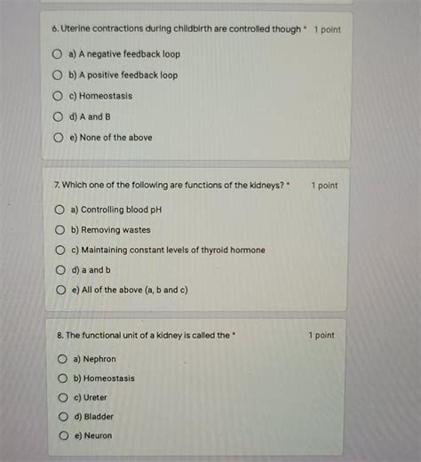 Solved 6. Uterine contractions during childbirth are | Chegg.com