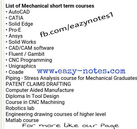 Mechanical Design Courses List - Completion of material for mechanical engineering courses ...