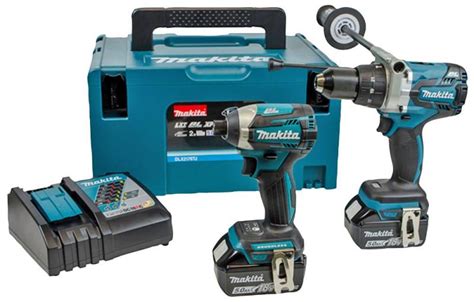 Makita 18V 5.0Ah Li-Ion Cordless Combi Drill & Impact Driver Brushless LXT Twin Pack ...