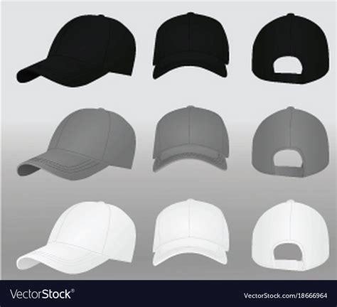 Baseball caps template Royalty Free Vector Image