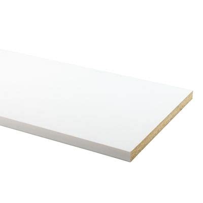 White Shelf Board 97-in L x 15.25-in D (1 Decorative Shelf) in the Wall ...