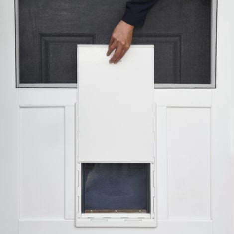 Chesapeake Vinyl Screen Door with XL Pet Door - Screen Tight