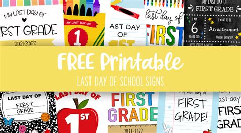 Prints School Signs Printables. Last Day of Kinder Garten sign Printable Last Day of School ...