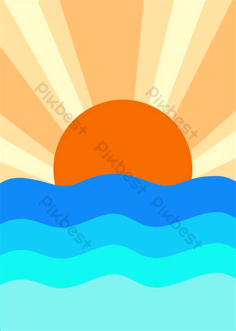 Sunlight Cartoon Scattering Background At Sunrise | PSD Free Download ...