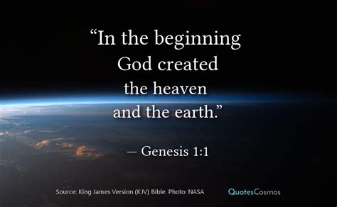 “In the beginning”, Genesis 1:1 - QuotesCosmos