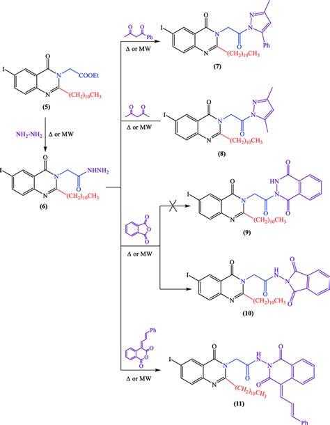 Scheme 2. Reactions of hydrazide 6 with 1,3-diketones and aromatic ...