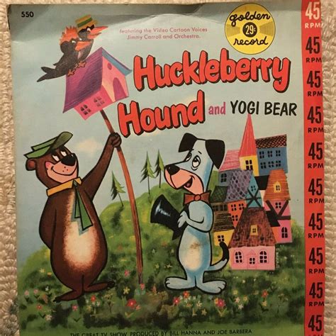 popsike.com - Vintage Huckleberry Hound & Yogi Bear TV Theme Song ...