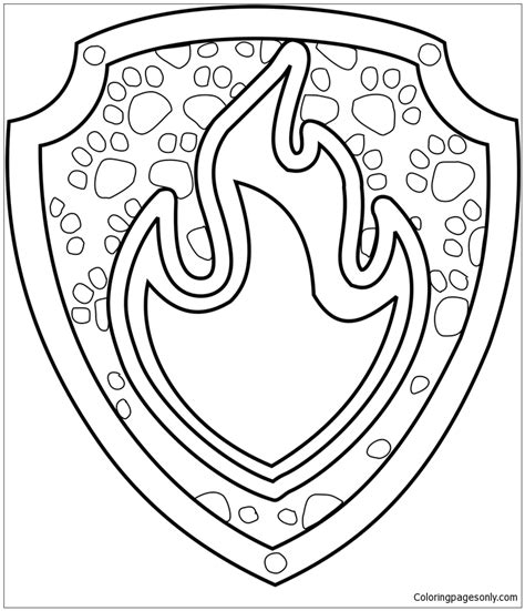 Marshall Badge Coloring Page - Free Printable Coloring Pages