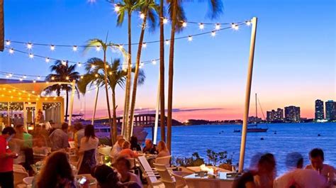 The Rusty Pelican Restaurant Boat Dock Key Biscayne