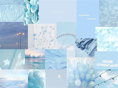 Baby Blue Collage, light blue aesthetic HD wallpaper | Pxfuel