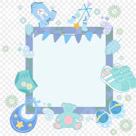 Cute Baby Border PNG Transparent, Baby Blue Beautiful Cute Border ...