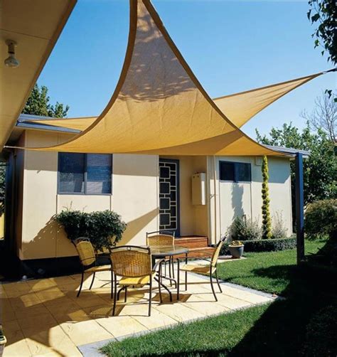 Overlapping Backyard Sun Sails (With images) | Patio shade