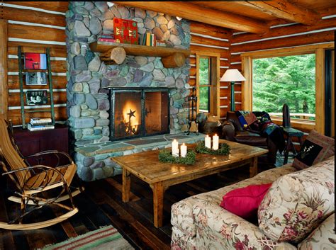 Building a log cabin fireplace - Bostiny