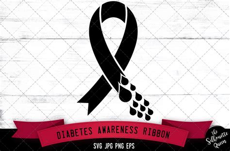 Diabetes Awareness Ribbon SVG Cut File (968657) | Cut Files | Design Bundles