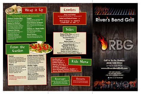 Menu for River's Bend Grill in Chester, VA | Sirved