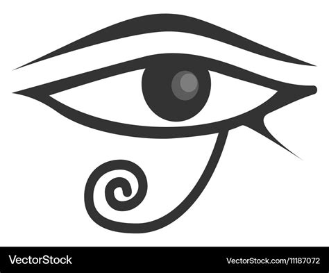 Egyptian eye of horus eye of ra Royalty Free Vector Image