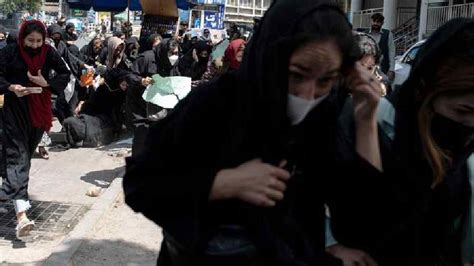 Taliban - Taliban assault, disperse female protesters in Kabul ...