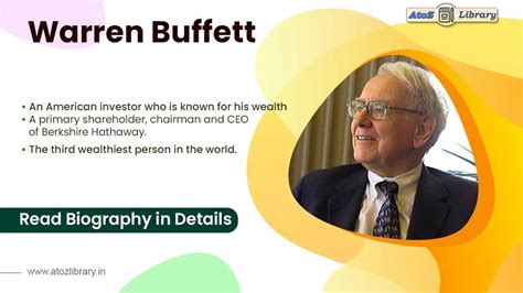 Know About the most successful investor Warren Buffett: Biography Of ...